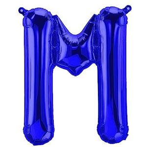 Folieballonnen letters blauw - 40/80/100 cm voor verjaardag bruiloft party decoratie Happy Birthday JGA geschenk ballon afstuderen reuzenballon ABI groot XXL klein mini roze jongens 40 cm - M)