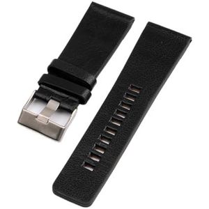 Echt Kalfsleer Horlogebanden Compatibel Met Diesel Horlogeband Heren Polshorloge Bands 26MM 27MM 28MM 30MM 32MM 34MM (Color : Black, Size : 30mm)