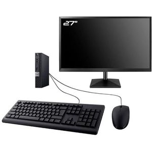 PC Dell OptiPlex 5060 Micro Monitor 27 inch Intel I3-8100T RAM 16GB SSD 240GB W11 WiFi (gereviseerd)