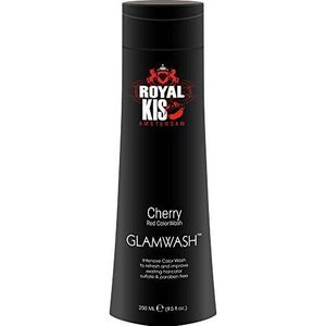 Royal KIS GlamWash - Cherry (rood) - 250ml - kleurshampoo - semi-permanent - 2 in 1: kleurpigmenten en shampoo - zonder siliconen