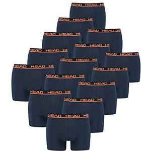 HEAD 15 stuks boxershorts voor heren, basic pant, ondergoed, 003 - blauw/oranje, L