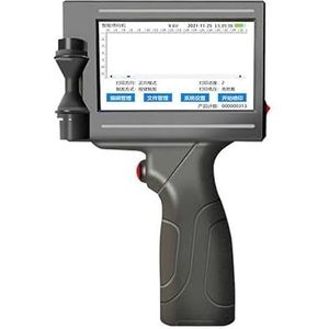 Slimme handheld inkjetprinter Kleine automatische codeermachine Assemblagelijn Etikettenverpakkingszak QR-code Barcode Logoprinter(Black ink cartridge)