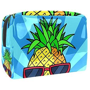 Waterdichte cosmetische tassen, zomer ananas patroon fruit reizen cosmetische tassen, multifunctionele draagbare make-up tassen, reizen cosmetische tas organizer voor vrouwen, MultiColor 08,