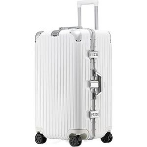 Trolley Case Koffer Bagage 24-inch Koffer Met Breed Handvat, Hardshell Met Aluminium Frame, Spinnerwielen TSA-slot Bagage Lichtgewicht (Color : D, Size : 24inch)