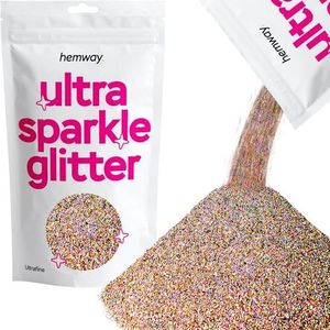 Hemway Ultra Fine/Extra Fine Sparkle Glitter 100G 3.5oz Cosmetische Safe 1/128 ""- Zilver Goud Holografisch