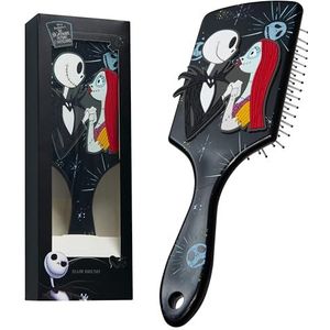 Disney Ontwarren haarborstel voor vrouwen, tieners, meisjes, peddelborstel en compacte spiegelset - cadeaus voor meisjes (zwart/roze)