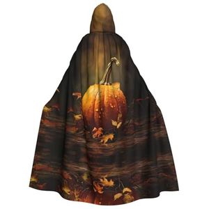 XTYGETY Pompoenen In Herfst Halloween Kerst Mantel Hooded Unisex Vampier Wizard Gewaad Middeleeuwse Cape Ranger Mantel