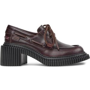 Camper - Loafers - Rood - Rundleer - 7 cm Hakhoogte