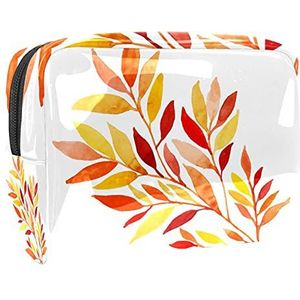 Waterdichte cosmetische tassen, zomer tropische bladeren reizen cosmetische tassen, multifunctionele draagbare make-up tassen, reizen cosmetische tas organizer voor vrouwen, MultiColor 07,