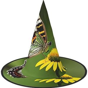 SSIMOO Mooie gloeiende vlinder 1 Halloween-feesthoed, grappige Halloween-hoed, brengt plezier op het feest, maak je de focus van het feest