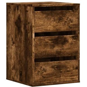 vidaXL Ladekast 40x41x58 cm bewerkt hout gerookt eikenkleurig, opbergkast, dressoirkast, gangkast, archiefkast, kast met lades, dressoir met lades