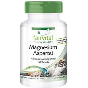 Fairvital | Magnesium aspartaat capsules - VEGAN - 150 capsules - essentieel mineraal