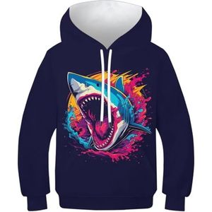 RNDKAUUIE Haai Hoodie 3D Kleding Voor Kinderen Kid Trui Sweatshirts Lange Mouw, Stijl, 8-10 jaar