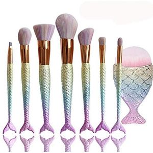 11 schoonheid vis make-up penseel gegradeerde vis tail make-up borstel make-up borstel zeemeermin make-up tool set