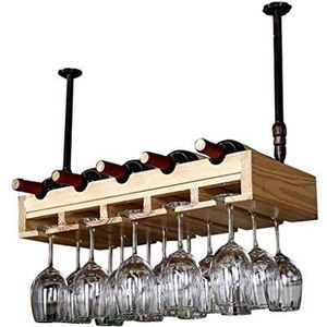 Opbergrek moderne eetkamer plafond wijnrekken wandmontage wijnrek | huis- en keukeninrichting | opbergrek | bar decoratie display plank | multifunctionele planken (kleur: C, maat: