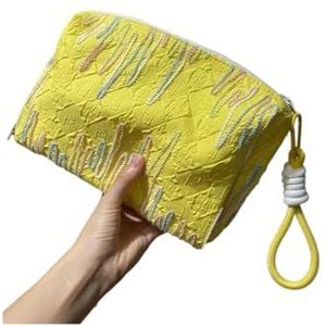 Hoogwaardige ins stijl tas cosmetische draagbare opbergtas reizen draagbare cosmetische tas maandverband ondergoed opbergtas, Geel, Eén maat