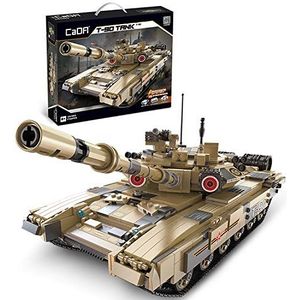 CaDA Russische T-90 vechttank 1:21 (45cm), zandkleuren, 360° draaibare toren, uitbreidbaar/motoriseerbaar, 1722 delen, C61003W