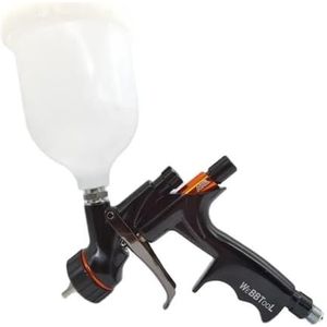 High End Spuitpistool 1.3mm RVS Nozzle Luchtspuitpistool for Auto Pro Verfspuitpistool Verf Transparant(Black orange 1.3MM)