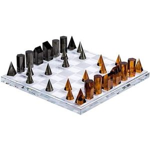 Schaak Schaakbord Schaakspel Crystal Chess Set schaakbord High-end geometrische schaakstukken, licht luxe internationaal schaken thuis kantoor Desktop decoratie Schaken Schaakset