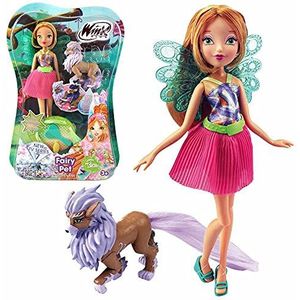 Flora met Fairy Dier Magiwolf Amarok | Fairy Pet Pop | Winx Club | Fee 28 cm