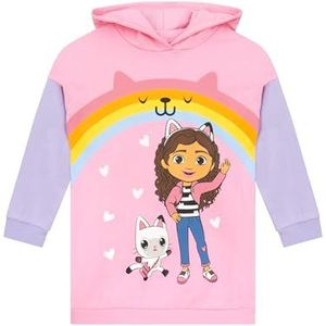 DreamWorks Gabby’s Dollhouse Hoodie Voor Meisjes | Longline Hoodie | Gabbys Dollhouse Kleding | Meisjes Hoodies | Rosa 104