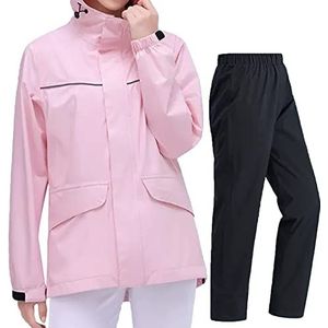 Regenjas，Waterdicht Jasje，Motorfiets Regenkleding Waterdichte regenjas, waterdicht regenpak for dames, lichtgewicht regenkleding for buiten, winddichte regenkleding met capuchon, draagbare, ademende w