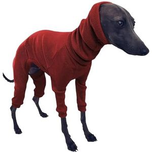 Greyhound Trui voor honden, hondentruien huisdier trui katoen windhond pyjama vierbenige windhond kleding capuchon whhippet pyjama rekbare warme hondenjas M