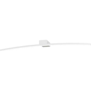 Moderne wandlamp, gebogen metaal, wit, met witte led-diffuser, 11,2 W, natuurlijk, 70 cm