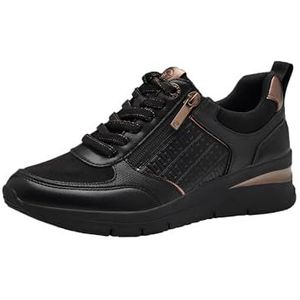 Tamaris Damessneakers, Black Copper., 39 EU