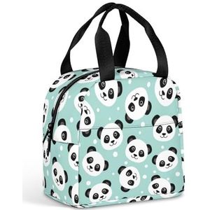 Leuke Panda Lunch Box voor Vrouwen Mannen Geïsoleerde Lunch Tas Herbruikbare Lunch Tote Bag Lunch Container