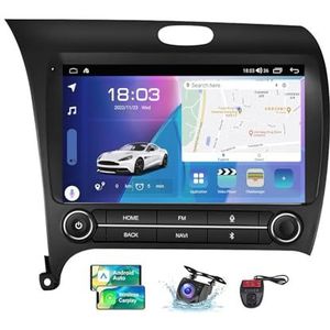 Voor Kia K3 Cerato 3 2013-2017 Android 13 Carplay Autoradio, 9 inch Scherm Radio Wireless Android Auto Bluetooth 5.0 Handsfree 4G WiFi FM/RDS/DAB+ Radio Achteruitkijkcamera + DVR(NF-5)