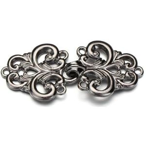 Shirt Cinch Swirl Clip Cape Clips, Sjaal- en cardiganclips for dames meisjes, 3-pack, veelkleurig(2-gun Black)