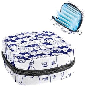 Opbergtas voor maandverband, Navy Head First Period Kit Bag voor meisjes vrouwen, menstruatiecup Pouch Vrouwelijke Menstruatie Tampon Zakken Holde