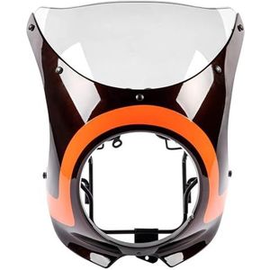 SPAMFAFGHQ Koplampkuip Voorkuip Afdekmasker Voor Kawasaki Z900RS Z900 RS 2018-2025 Voorruit Motoraccessoires(Geel,Clear glass)