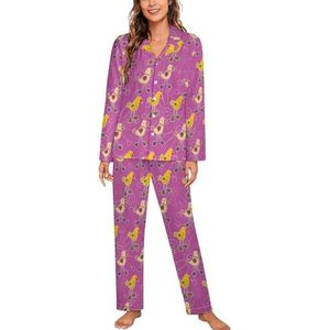 Meisjes Patroon Lange Mouw Pyjama Sets Voor Vrouwen Klassieke Nachtkleding Nachtkleding Zachte Pjs Lounge Sets