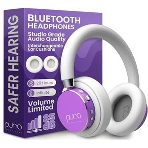 Puro Sound Labs BT2200-Plus Volume Limited Bluetooth-hoofdtelefoon voor kinderen - veiligere hoofdtelefoon voor kinderen - studiokwaliteit en geluidsisolatie (paars)
