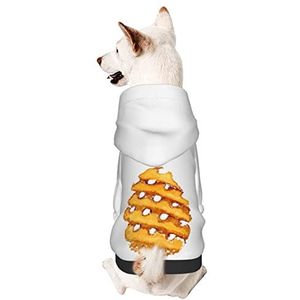 Hond Capuchonsweater, Frietpatroon Fast Food Hond Onesies Stofdichte Hond Hoodies Kleding Warm Puppy Outfit Voor Kleine Medium Hond Kat XXL