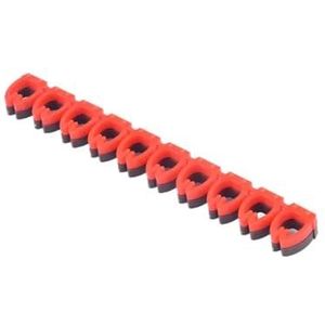 Draadnummermarkering, Kabeldraadnummermarkeringen in meerdere kleuren for draden van 1,1-10,0 mm, verpakking van 100 of 150 stuks(Red-m-3(6.0mm))
