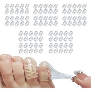 100 stuks siliconen anti-wrijving teenbeschermer, upgrade gel teenbeschermers ademende teenbeschermers, kleine teenbeschermers voor mannen vrouwen, teenmouwen voor likdoorns, blaren en ingegroeide