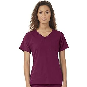 WonderWink 6329AWINEXS Aero Dames Dolman 3 Pocket Top, Wijn, Standard-XS Maat