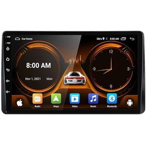 Dubbele DIN Android 14 autoradio voor Renault Duster Arkana 2019-2021 9 Duim QLED Touch screen-met Draadloze Carplay Android Auto GPS navigatie 4G WiFi Stuurwielbediening achteruitrijcamera(P5 4G+WIFI
