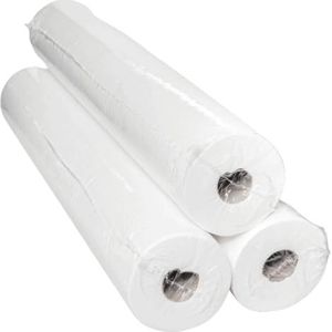 Enpack - Ligrol 2-laags in wit van cellulose - 60cm x 50m - 9 rollen - Medische crêpe - Afdekrol - Medicijnrollen - Medische rol - Medische rol - Geperforeerde papierrol - Papierbekleding