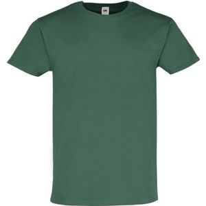 Fruit of the Loom Ringspun Premium T T-shirt voor heren, flessengroen, S