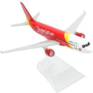 1:400 Fit Voor VietJetAir A320 Rode Legering Vliegtuigen Diecast Model Luchtvaart Collectible Souvenir Speelgoed
