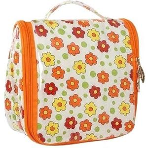 Make-up Tas met Haak Reizen Cosmetische Opbergtas Grote Capaciteit Opslag Tool Met Handvat Draagbare Cosmetische Tas Waterdichte Make-up Organisatoren Make Up Tas, Oranje, Eén maat
