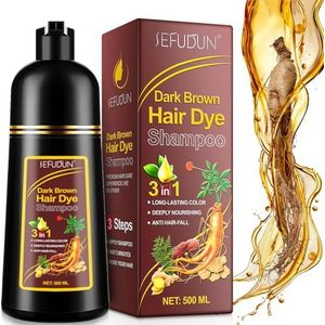 Haarkleurshampoo - Donkerbruin - 3-in-1 - 500 ml