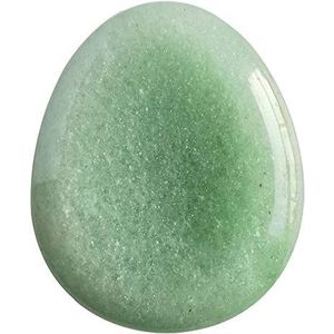 Lovionus89 Groene aventurijn kristal duim duim steen waterdruppels chakra stenen Reiki helende palm steen voor ontspanning