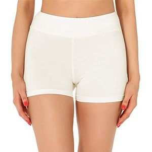 Merry Style Dames Shorts Fietsbroek Onderbroek Hotpants van Katoen MS10-359 (Ecru,XXL)