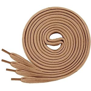 Di Ficchiano 1 of 2 paar veters plat, 12 mm breed, voor sneakers, sportschoenen, loopschoenen, zeer scheurvaste schoenveters, schoenveters van 70 cm - 200 cm lengte, polyester, Made in Europa, camel,