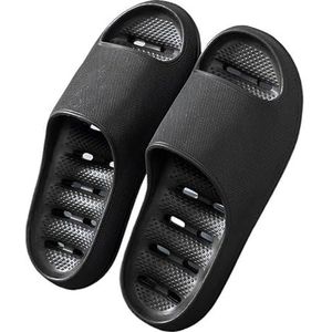 Non-slip Bathroom Slippers,Soft Slippers,Indoor And Outdoor Platform Pool Slippers Shower Slippers (Color : Black, Size : 43-44)